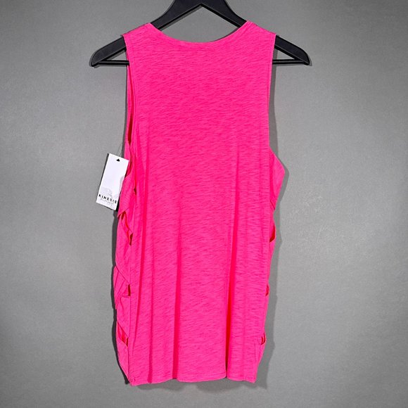 NWT Kinesis Pink Athletic Braided‎ Side Tank Top Size L - Picture 10 of 14